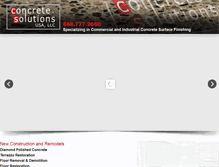 Tablet Screenshot of concretesolutionsusa.com